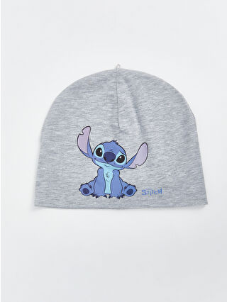 LC Waikiki Gri Stitch Baskılı Erkek Çocuk Bere