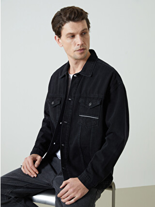LCW Jeans Relaxed Fit Men's Denim Jacket - W36185Z8-326 | LC Waikiki