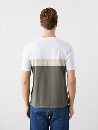 LCWAIKIKI Classic Crew Neck Short Sleeve Color Block Men's T