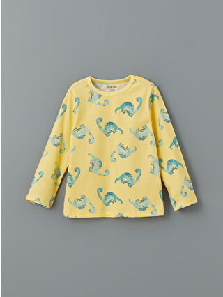 Açık Sarı Baskılı