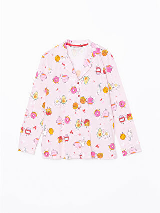 Açık Pembe Baskılı