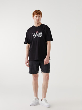 XSIDE Crew Neck Short Sleeve Venom Printed Jersey Men's T-shirt