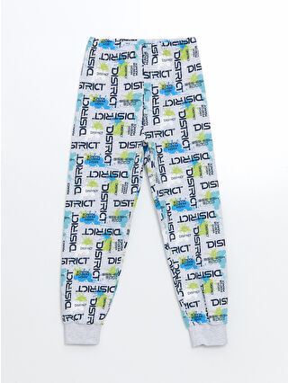 Grey Melange Printed