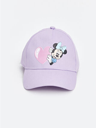 LC Waikiki Lila Minnie Mouse Baskılı Kız Çocuk Kep Şapka