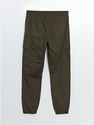 XSIDE Haki Standart Kalıp Gabardin Erkek Jogger Pantolon
