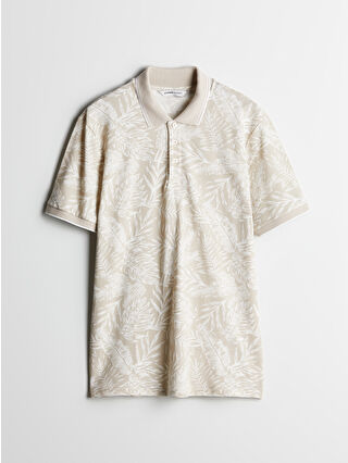 لون كريمي داكن مطبوع