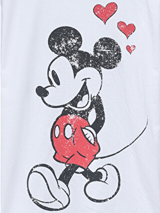 LCWAIKIKI Maternity Bisiklet Yaka Mickey Mouse Baskılı Kadın