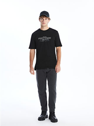 XSIDE Crew Neck Short Sleeve Printed Combed Cotton Men's T-shirt