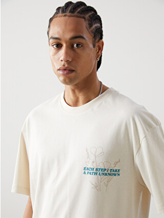 XSIDE Crew Neck Short Sleeve Printed Combed Cotton Men's T-shirt