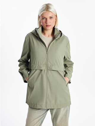 XSIDE Kapüşonlu Oversize Kadın Yağmurluk - S56090Z8-KEL | LC Waikiki