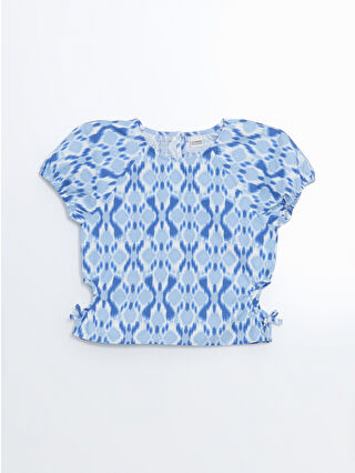 Açık Mavi Baskılı