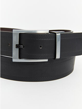 ブラックヘル LCW ACCESSORIES Faux Leather Men's Belt -S56711Z8-HUC - LC