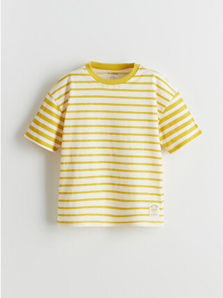 00ページ LCW baby Yeşil Bisiklet Yaka Çizgili Erkek Bebek Tişört - S56985Z1