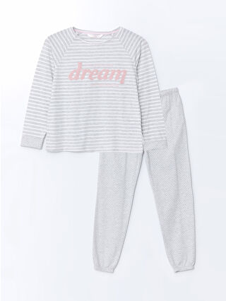 Grey Melange Printed