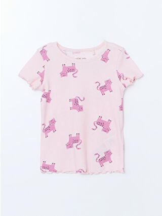 Açık Pembe Baskılı