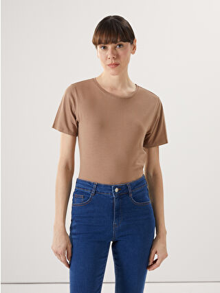 珍しい Crew Neck Women's T-Shirt -S58227Z8-GWJ - LC Waikiki トップス