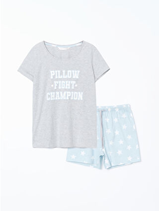 Light Blue Printed