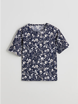 Light Navy Printed