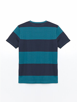 夏男 LCWAIKIKI Classic Crew Neck Short Sleeve Color Block Jersey Men's