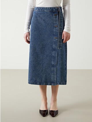 LCW Vision Regular Fit Women's Denim Skirt - S5AL33Z8-507 | LC Waikiki