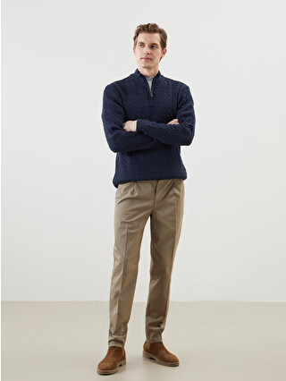 【極美品】定価3.52万 アパルトモン GENTLEMAN PANTS 36 SOUTHBLUE Yeşil Standart Kalıp Gabardin Erkek Pantolon - S5AS57Z8