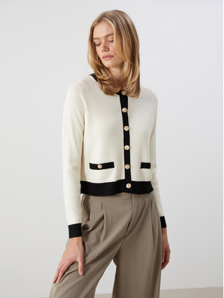 LCW Vision Crew Neck Women's Cardigan - S5BD80Z8-R9J | LC Waikiki
