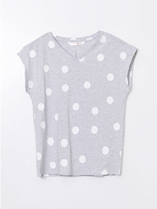 Grey Melange Printed