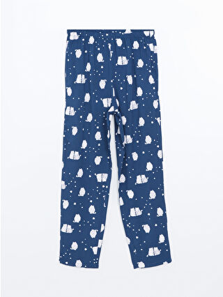 Açık Lacivert Baskılı