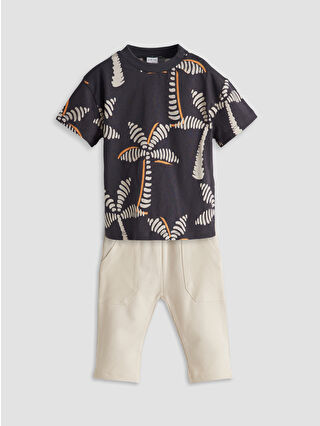 Dark Grey Printed