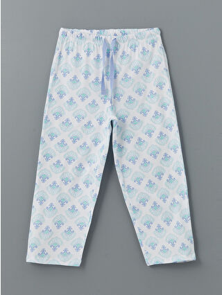 Açık Mavi Baskılı