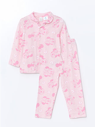 LC Waikiki Pembe Minnie Mouse Baskılı Kız Bebek Pijama Takımı