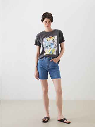 【SATIIIZ】Ilrideun Patch Cotton Bermuda Pants Dieed Cut Bermuda Pants - satiiiz