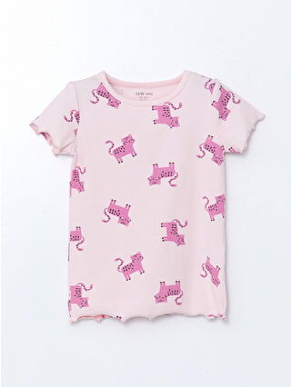 Açık Pembe Baskılı