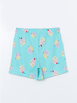 Açık Turkuaz Baskılı