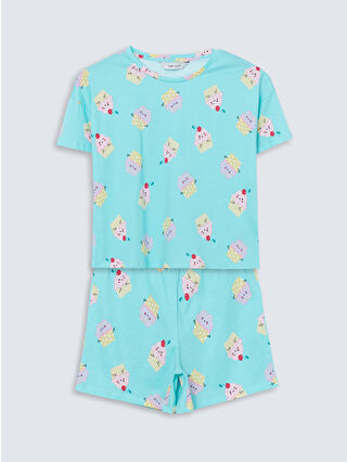 Light Turquoise Printed