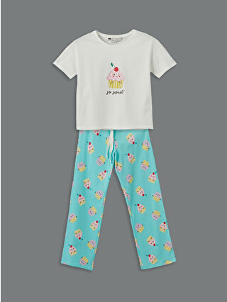 Light Turquoise Printed