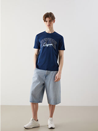 XSIDE Crew Neck New York Printed Jersey Men's T-Shirt -S5EG81Z8