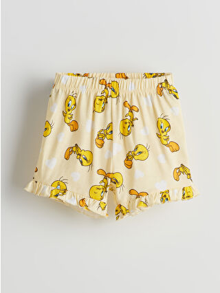 Açık Sarı Baskılı