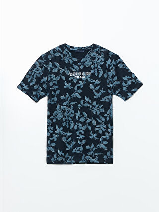 Navy Printed