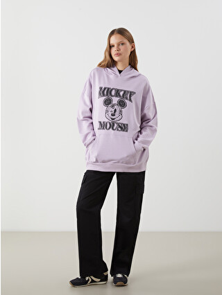 LCWAIKIKI Classic Mickey Mouse Printed Oversize Women's Hoodie