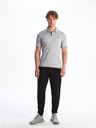 XSIDE ACTIVE Gri İnterlok Düz Dar & Slim Erkek Spor Tişört
