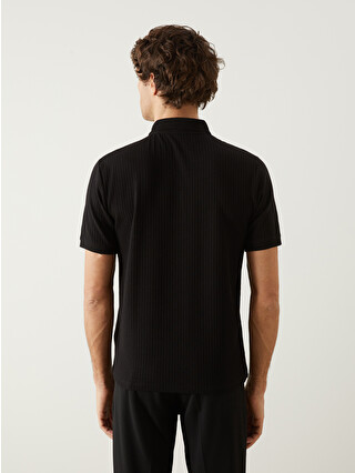 SOUTHBLUE Polo Neck Plain Jacquard Men's T-Shirt - S5FH94Z8-CVL