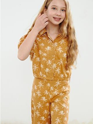 لون بيج داكن مطبوع