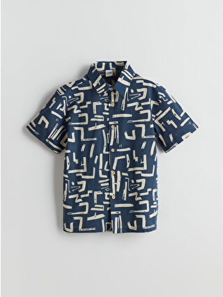 Navy Printed