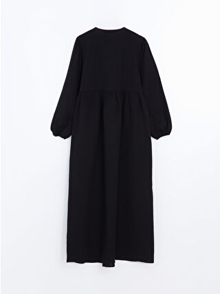 LCW Modest Siyah Bisiklet Yaka Kadın Elbise - S5G107Z8-CVL | LCW