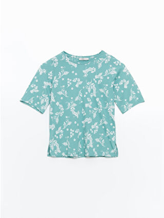 لون فيروزي مطبوع