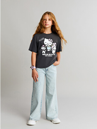 LCW Kids Crew Neck Hello Kitty Printed Girls' T-shirt - S5GE34Z4