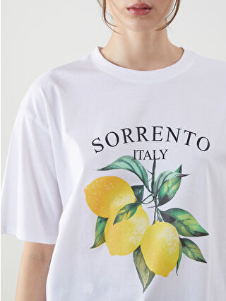 LCW Vision Crew Neck Sorrento Italy Printed Women's T-Shirt