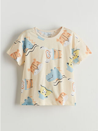 Açık Bej Baskılı