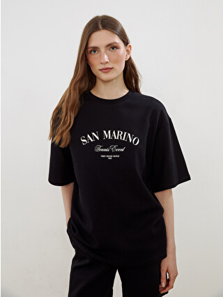 LCW Vision Crew Neck San Marino Printed Women's T-shirt - S5GJ99Z8